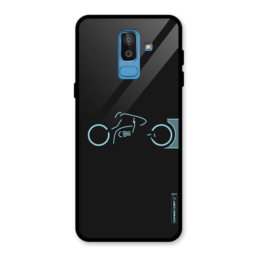 Blue Ride Glass Back Case for Galaxy J8