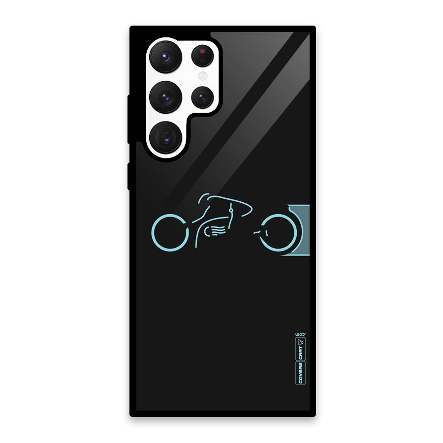 Blue Ride Glass Back Case for Galaxy S22 Ultra 5G