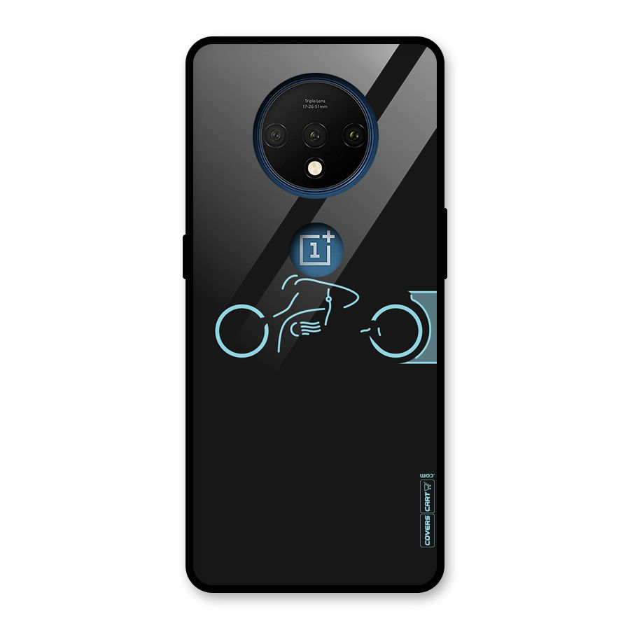 Blue Ride Glass Back Case for OnePlus 7T