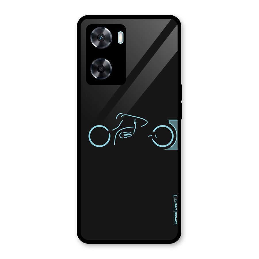 Blue Ride Glass Back Case for Oppo A77