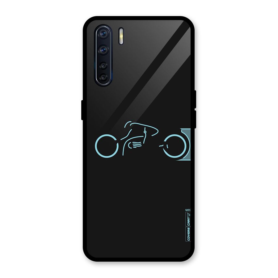Blue Ride Glass Back Case for Oppo F15