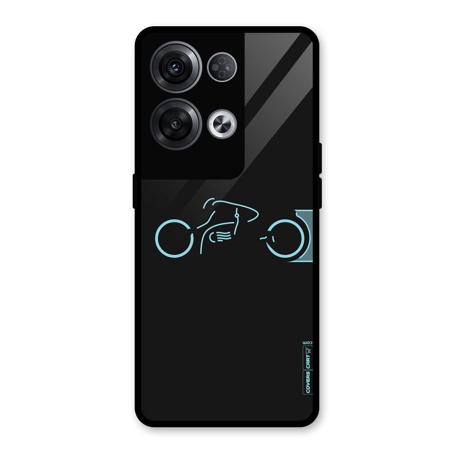 Blue Ride Glass Back Case for Oppo Reno8 Pro 5G