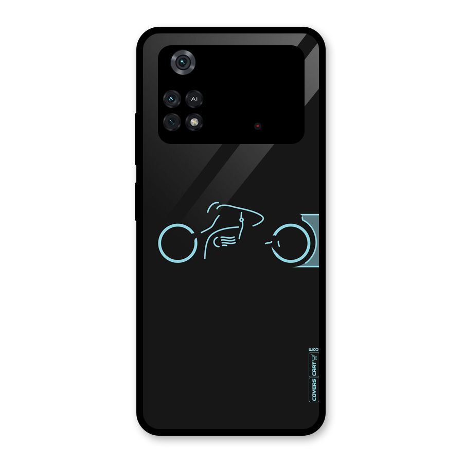Blue Ride Glass Back Case for Poco M4 Pro 4G