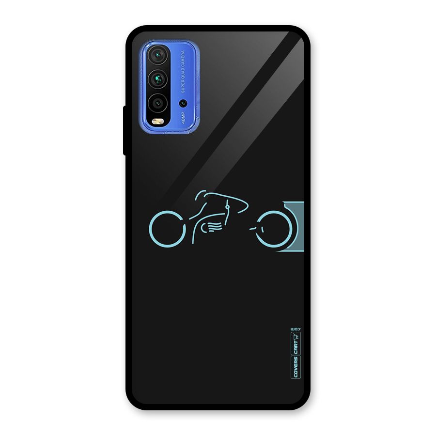 Blue Ride Glass Back Case for Redmi 9 Power