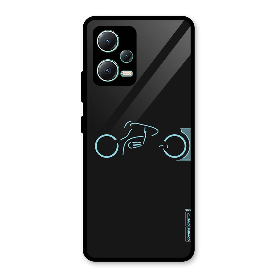 Blue Ride Glass Back Case for Redmi Note 12 5G