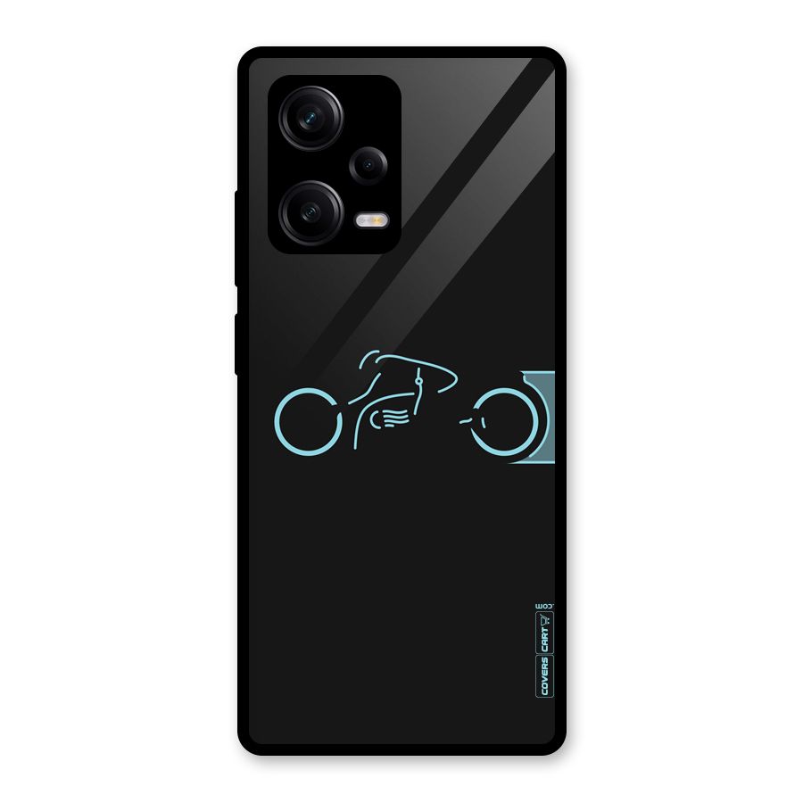 Blue Ride Glass Back Case for Redmi Note 12 Pro