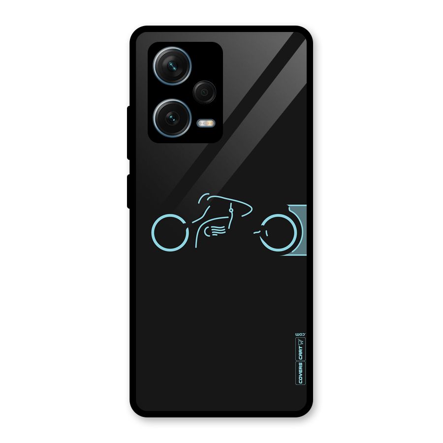 Blue Ride Glass Back Case for Redmi Note 12 Pro Plus 5G