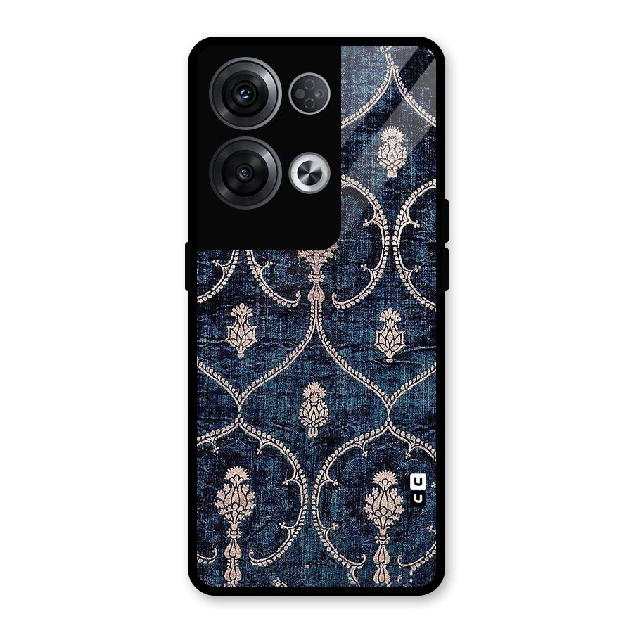 Blue Shade Rug Glass Back Case for Oppo Reno8 Pro 5G