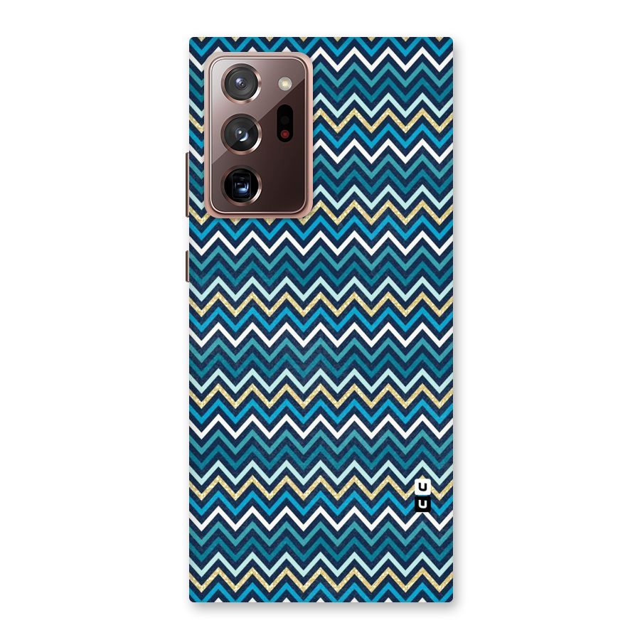 Blue Shades Chevron Pattern Back Case for Galaxy Note 20 Ultra