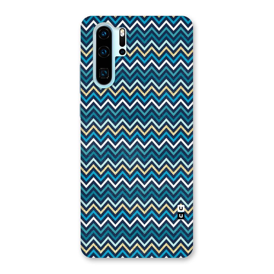 Blue Shades Chevron Pattern Back Case for Huawei P30 Pro