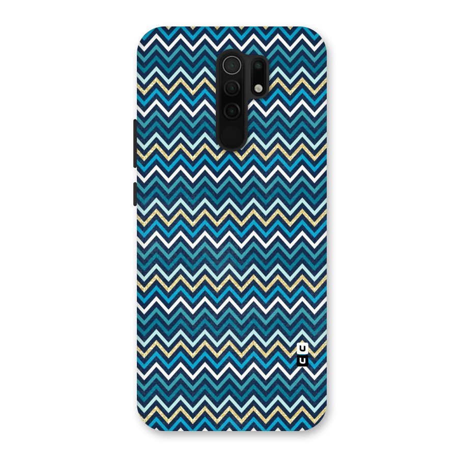 Blue Shades Chevron Pattern Back Case for Poco M2