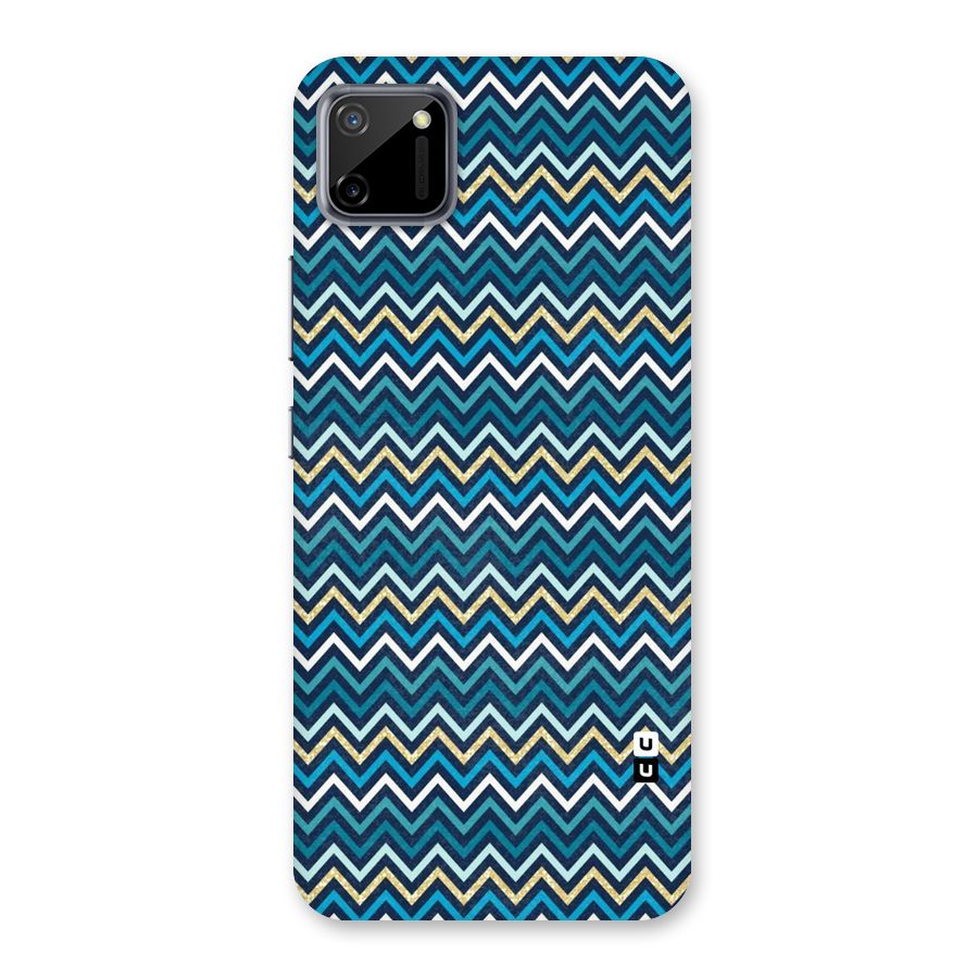 Blue Shades Chevron Pattern Back Case for Realme C11
