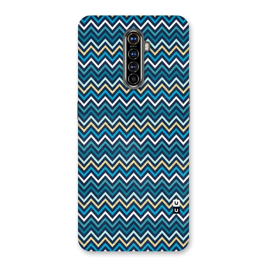 Blue Shades Chevron Pattern Back Case for Realme X2 Pro