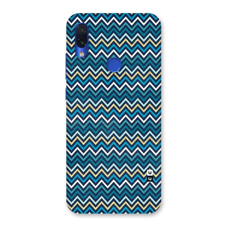 Blue Shades Chevron Pattern Back Case for Redmi Note 7