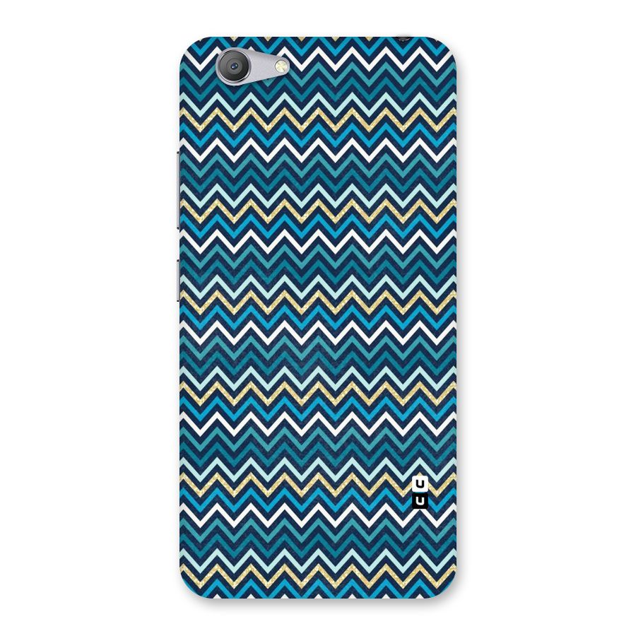Blue Shades Chevron Pattern Back Case for Vivo Y53