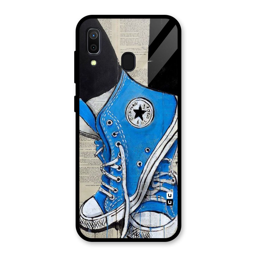 Blue Shoes Glass Back Case for Galaxy A30