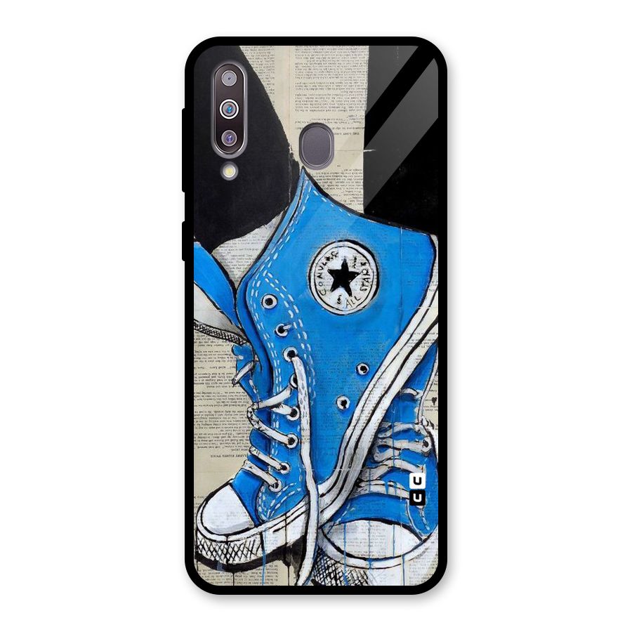 Blue Shoes Glass Back Case for Galaxy M30