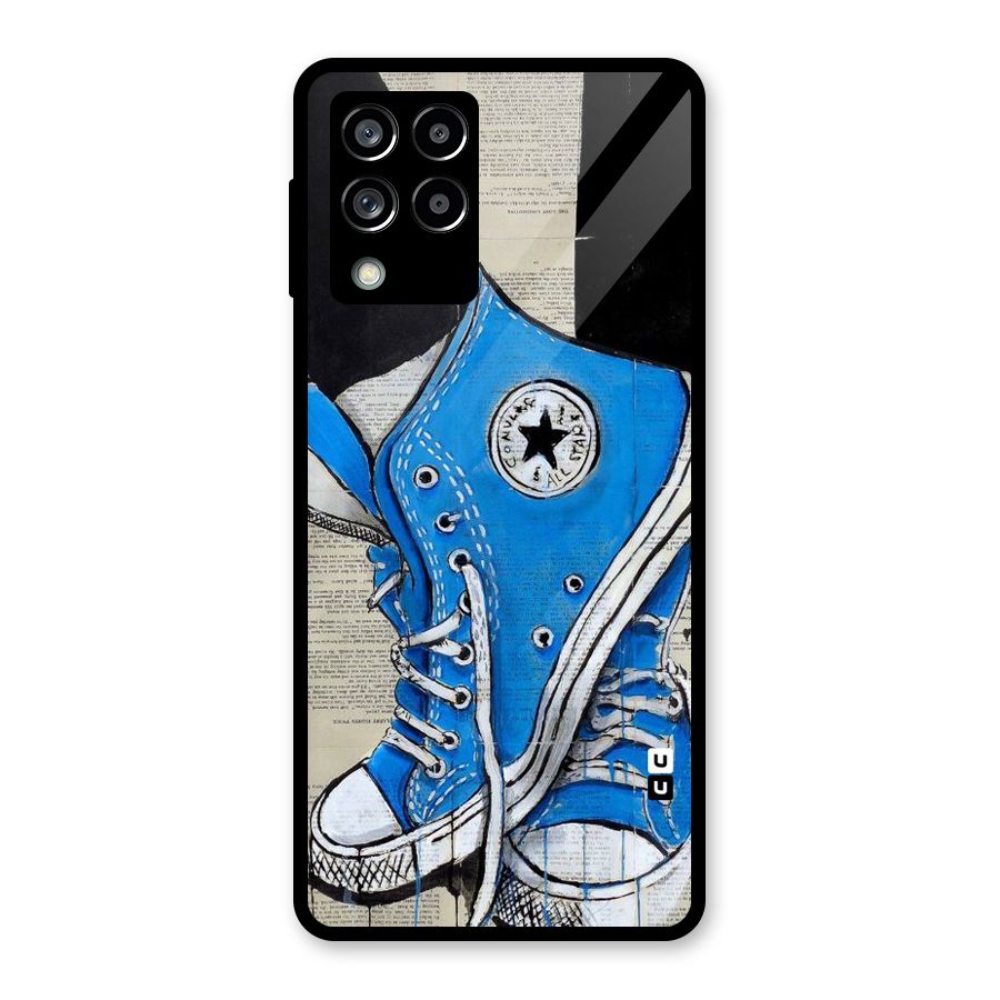 Blue Shoes Glass Back Case for Galaxy M53 5G