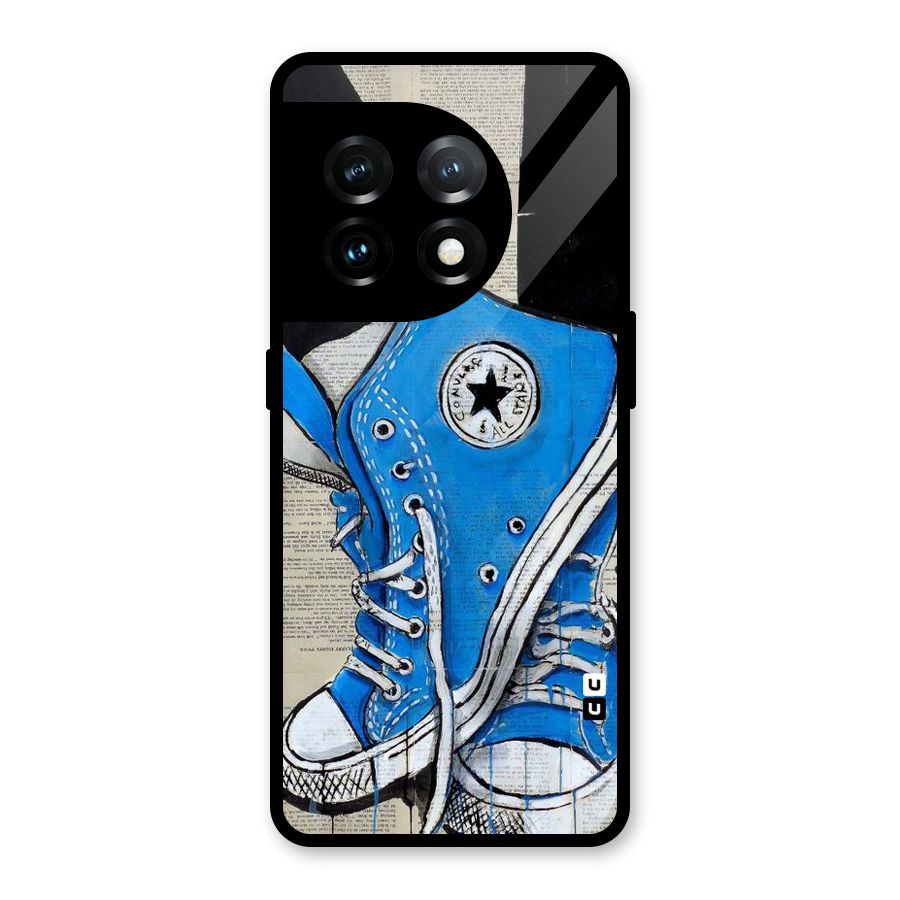 Blue Shoes Glass Back Case for OnePlus 11