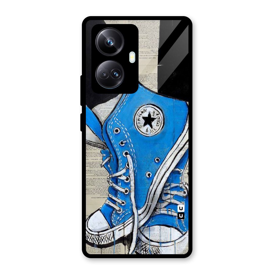 Blue Shoes Glass Back Case for Realme 10 Pro Plus
