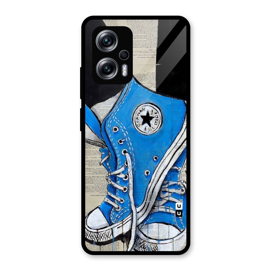 Blue Shoes Glass Back Case for Redmi K50i
