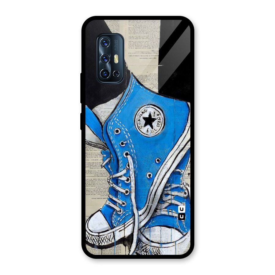 Blue Shoes Glass Back Case for Vivo V17