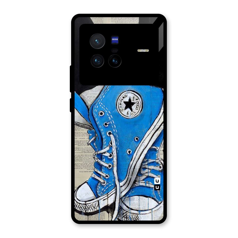 Blue Shoes Glass Back Case for Vivo X80
