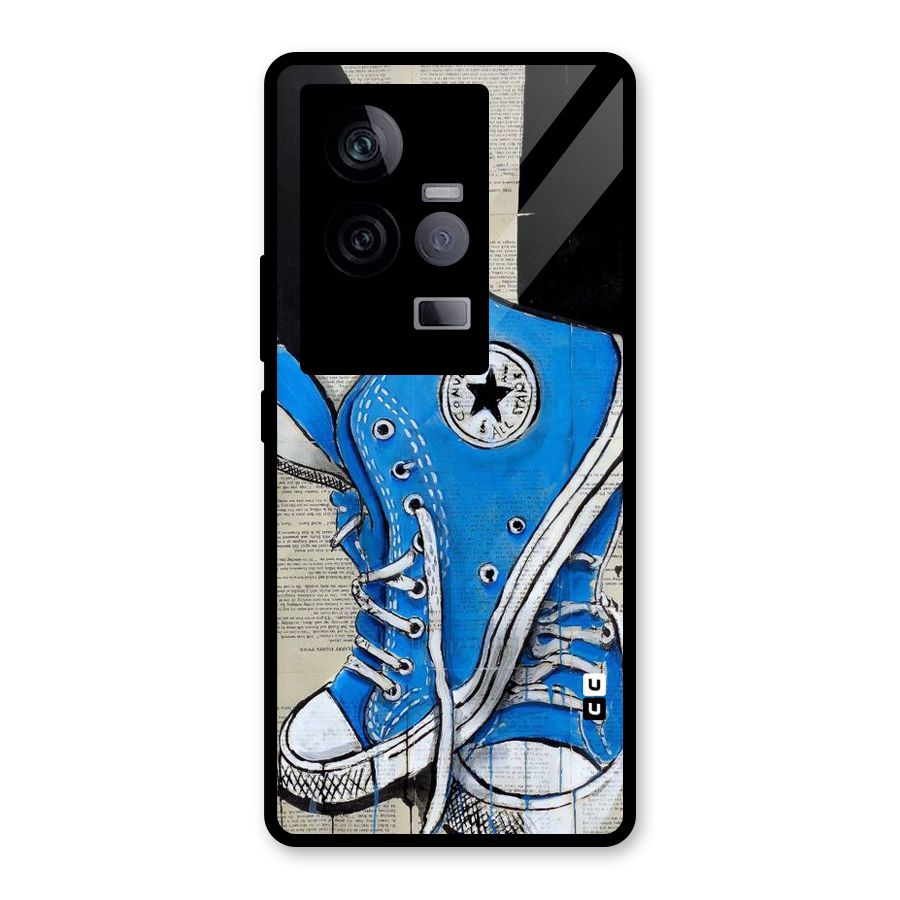 Blue Shoes Glass Back Case for Vivo iQOO 11 5G