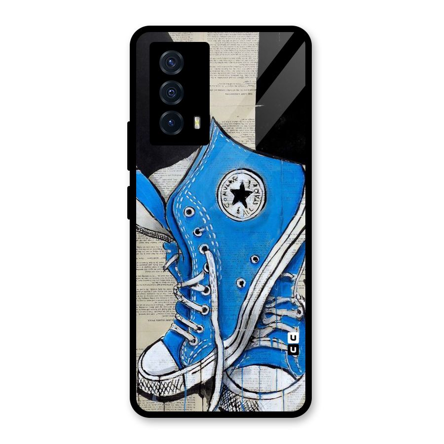 Blue Shoes Glass Back Case for Vivo iQOO Z5