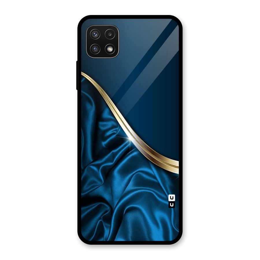 Blue Smooth Flow Glass Back Case for Galaxy A22 5G