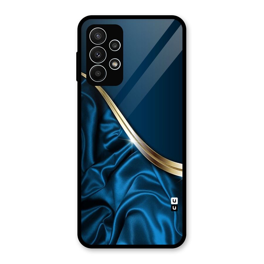 Blue Smooth Flow Glass Back Case for Galaxy A23