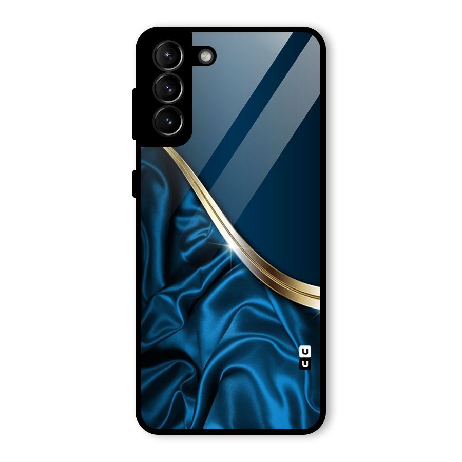 Blue Smooth Flow Glass Back Case for Galaxy S21 Plus