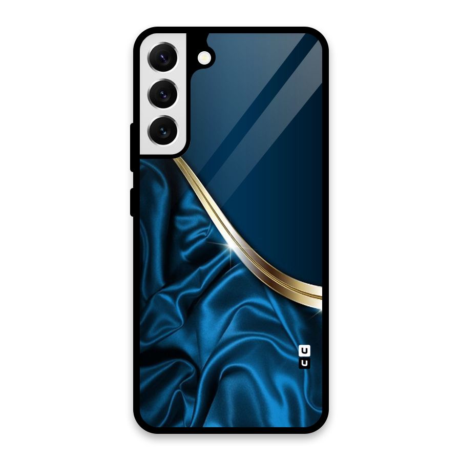 Blue Smooth Flow Glass Back Case for Galaxy S22 Plus 5G