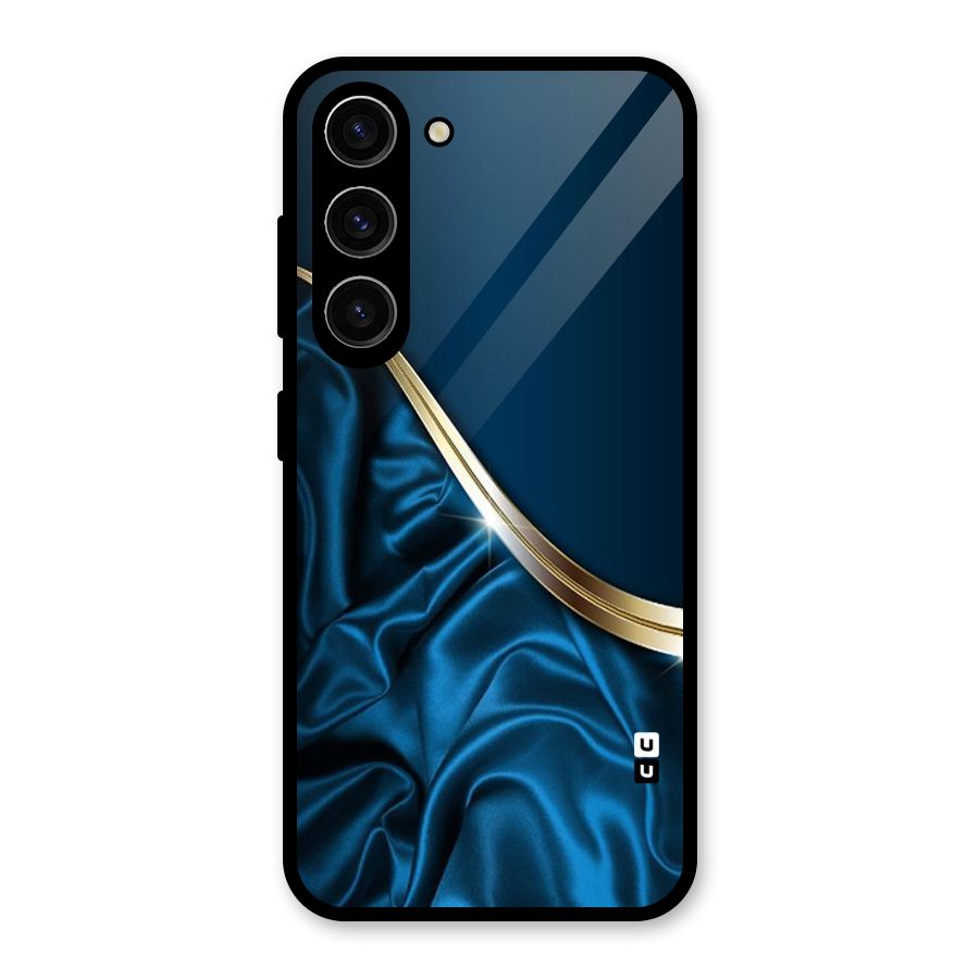 Blue Smooth Flow Glass Back Case for Galaxy S23