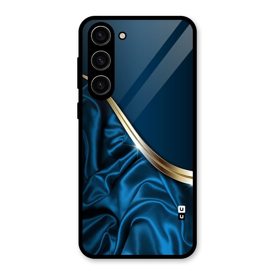 Blue Smooth Flow Glass Back Case for Galaxy S23 Plus