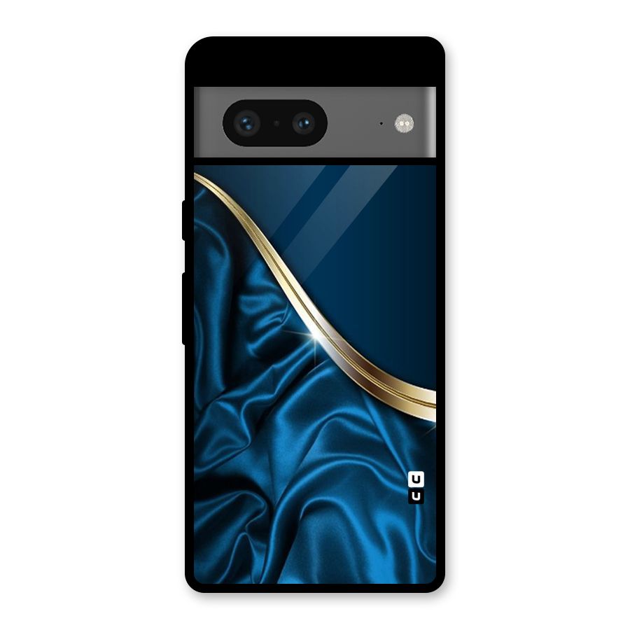 Blue Smooth Flow Glass Back Case for Google Pixel 7