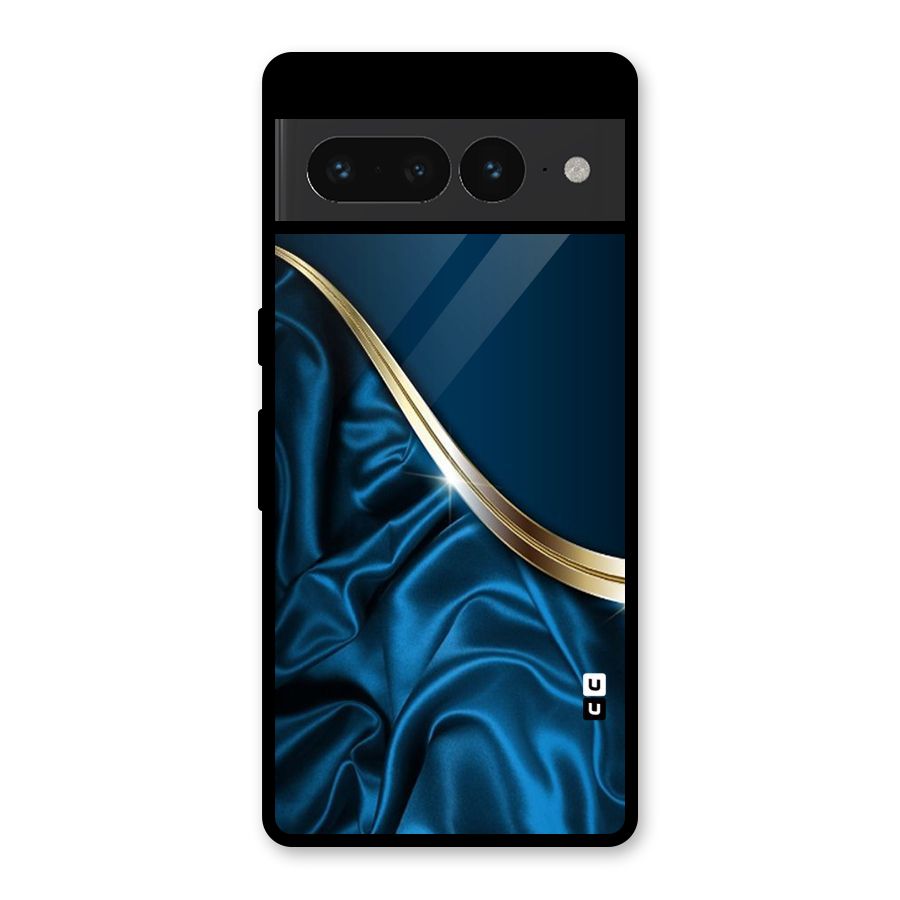 Blue Smooth Flow Glass Back Case for Google Pixel 7 Pro