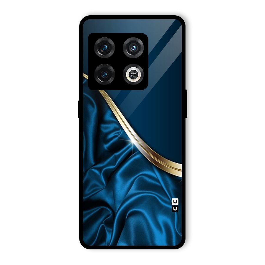 Blue Smooth Flow Glass Back Case for OnePlus 10 Pro 5G
