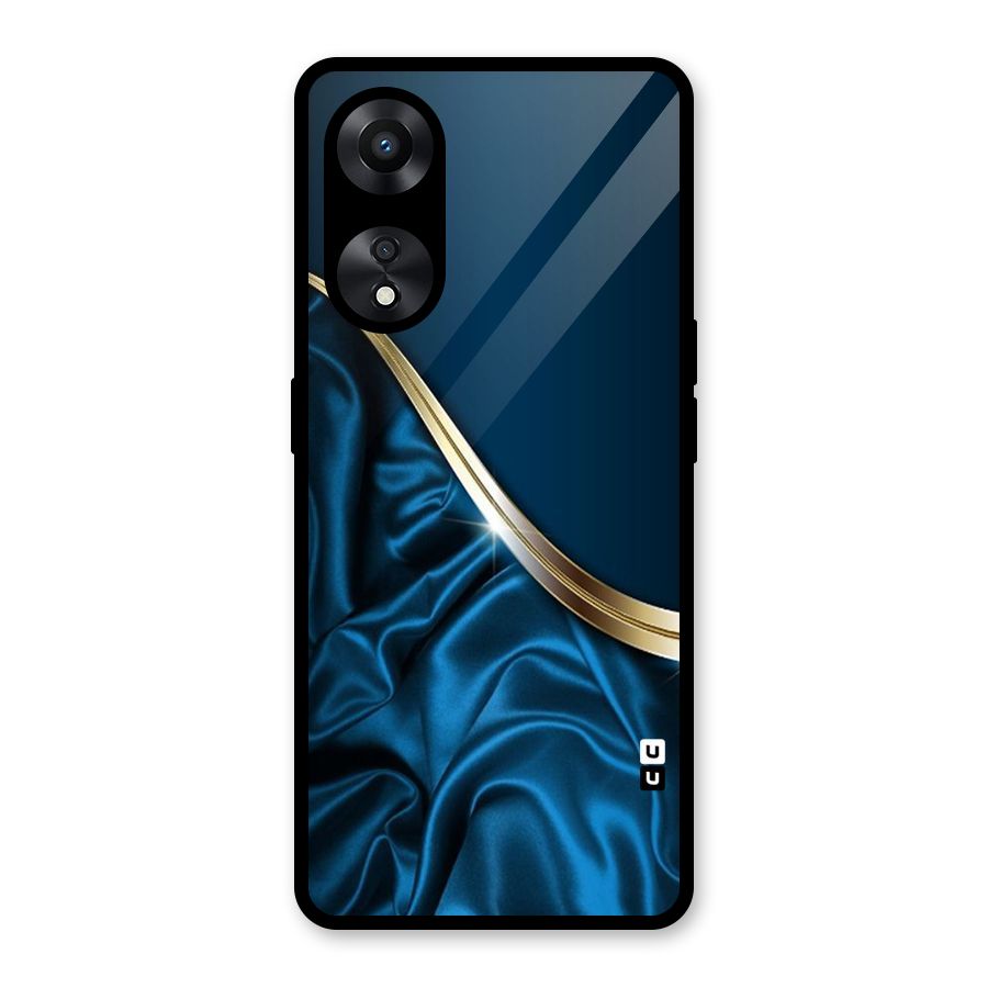Blue Smooth Flow Glass Back Case for Oppo A78