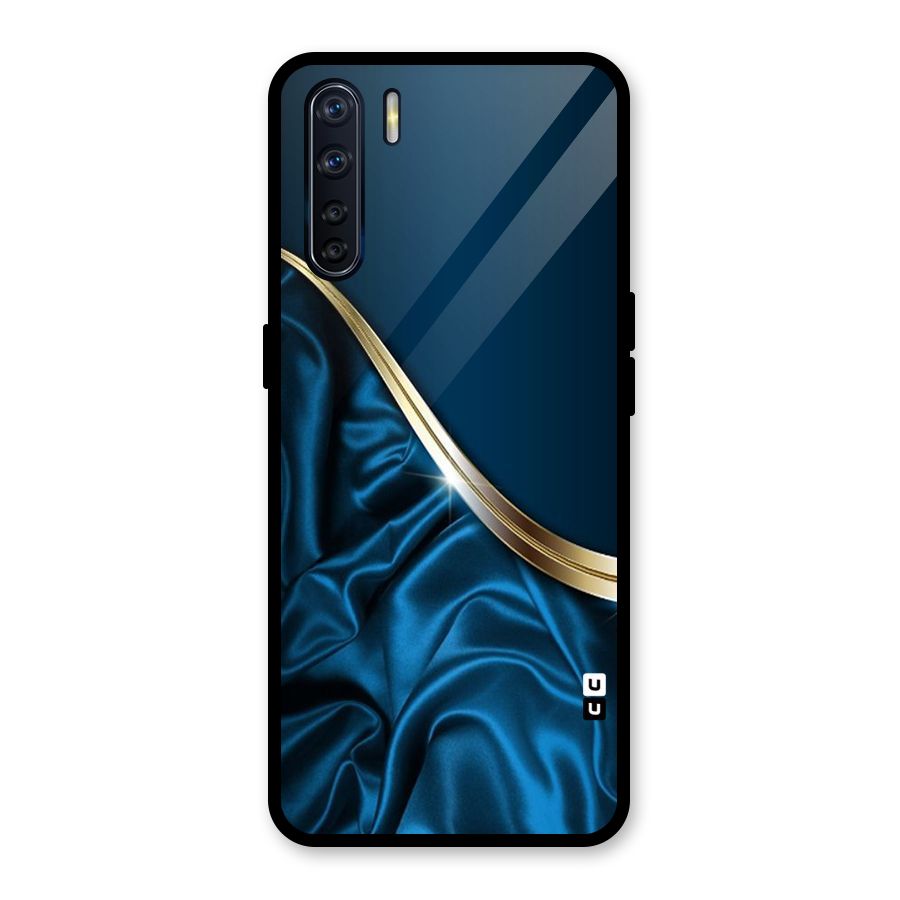 Blue Smooth Flow Glass Back Case for Oppo F15
