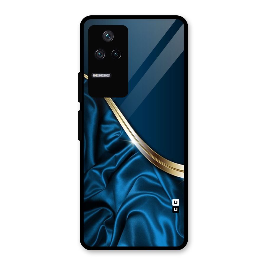 Blue Smooth Flow Glass Back Case for Poco F4 5G
