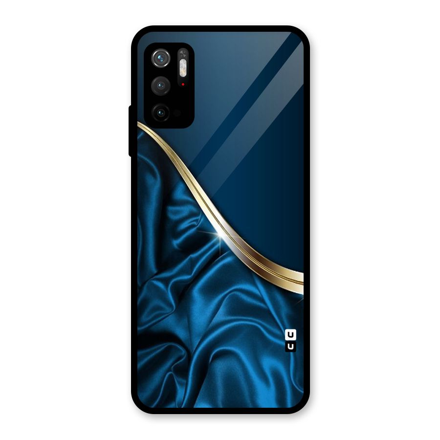 Blue Smooth Flow Glass Back Case for Poco M3 Pro 5G