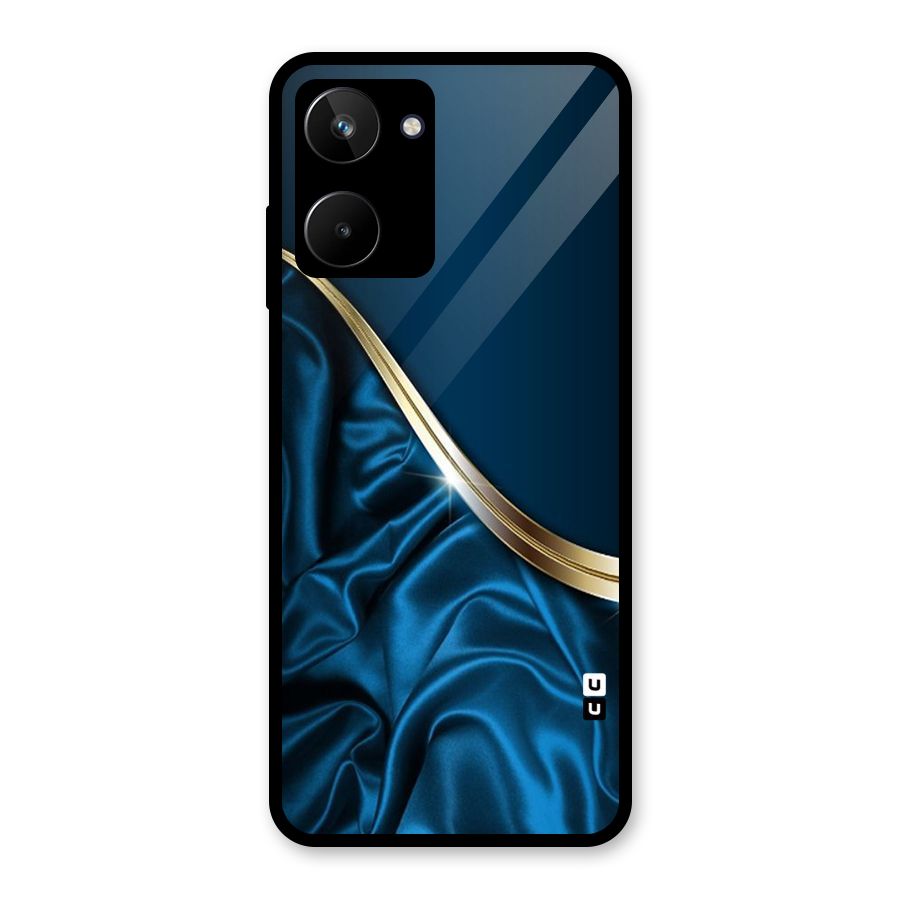 Blue Smooth Flow Glass Back Case for Realme 10