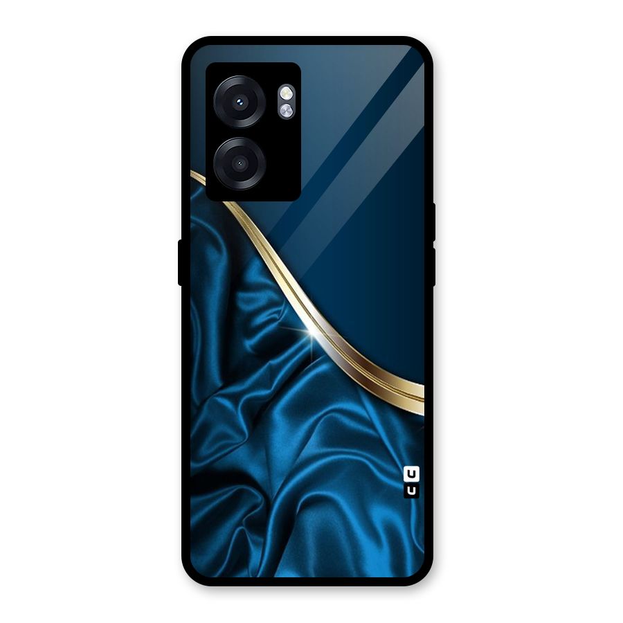 Blue Smooth Flow Glass Back Case for Realme Narzo 50 5G