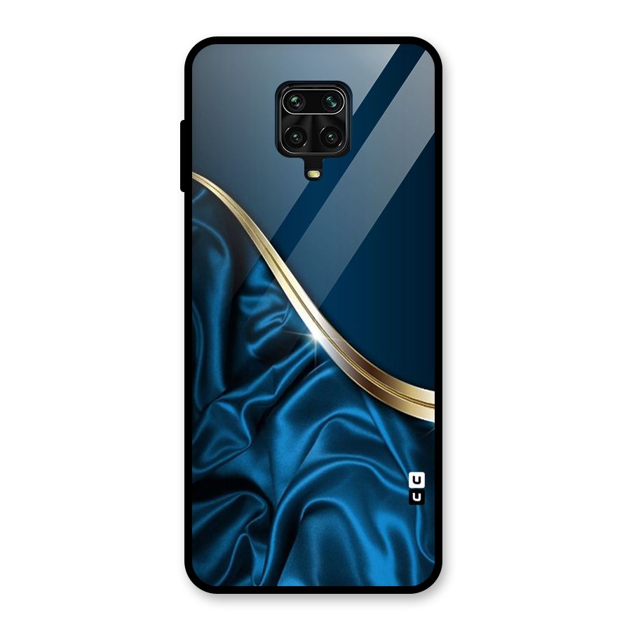 Blue Smooth Flow Glass Back Case for Redmi Note 9 Pro