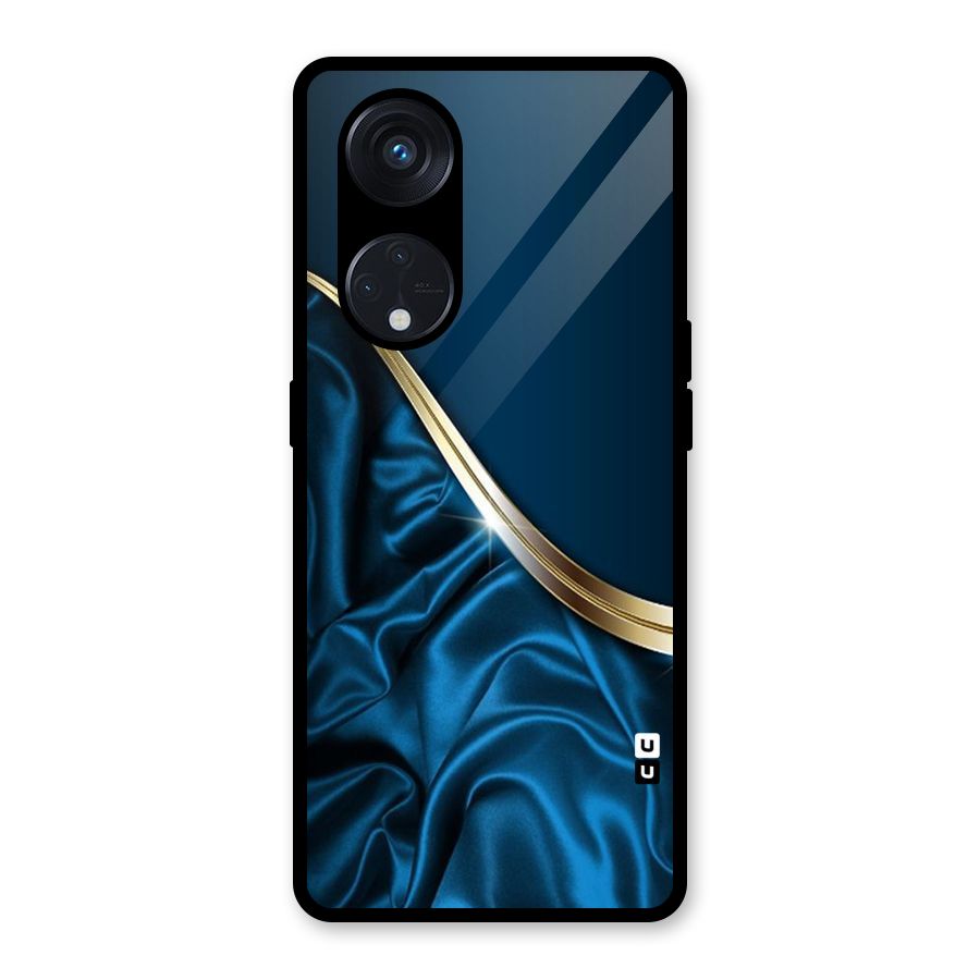 Blue Smooth Flow Glass Back Case for Reno8 T 5G