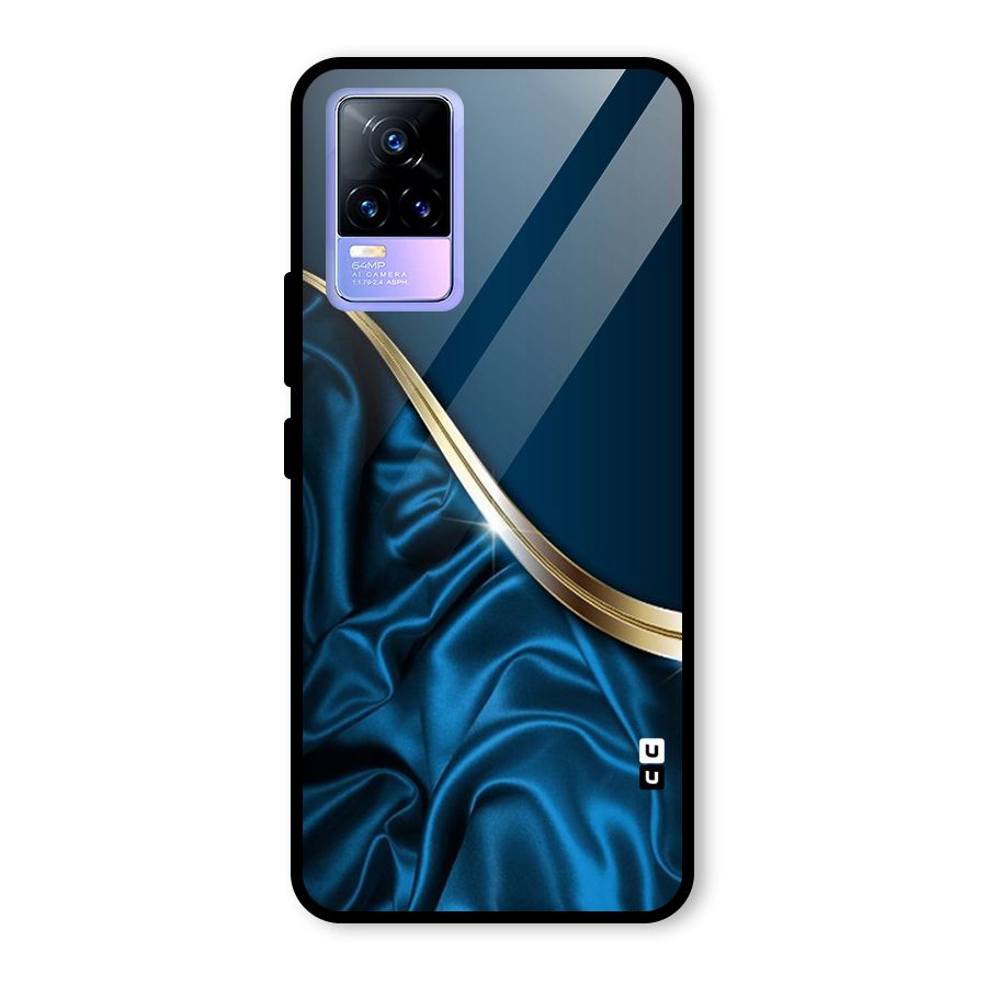 Blue Smooth Flow Glass Back Case for Vivo Y73