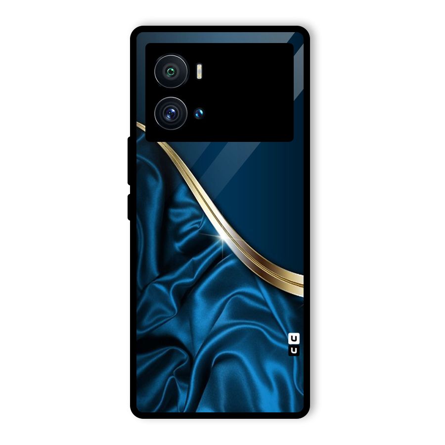 Blue Smooth Flow Glass Back Case for Vivo iQOO 9 Pro