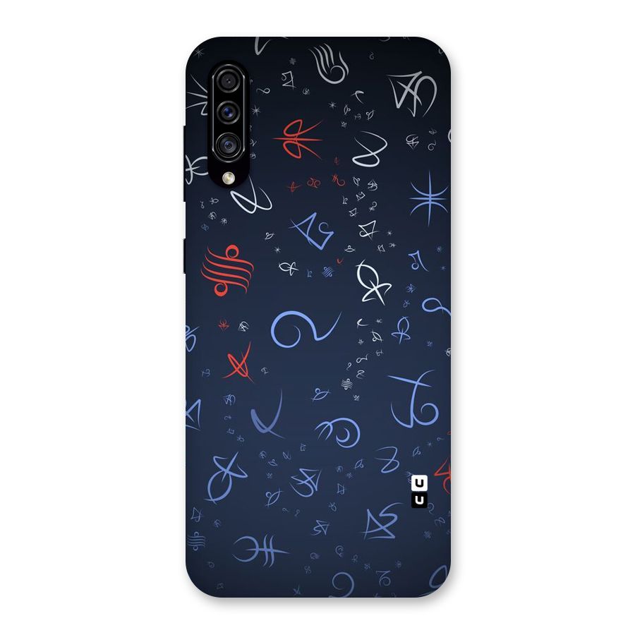 Blue Symbols Back Case for Galaxy A30s