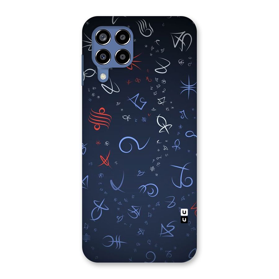 Blue Symbols Back Case for Galaxy M53 5G